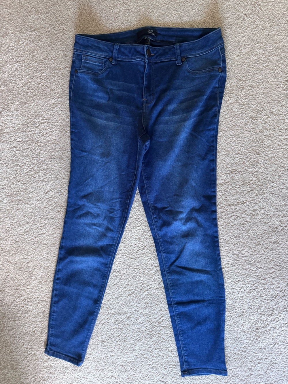1822 Denim Women's Skinny Jeans in Dark Blue